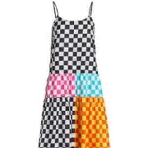 Bruce Glen Mixed Check Maxi Dress